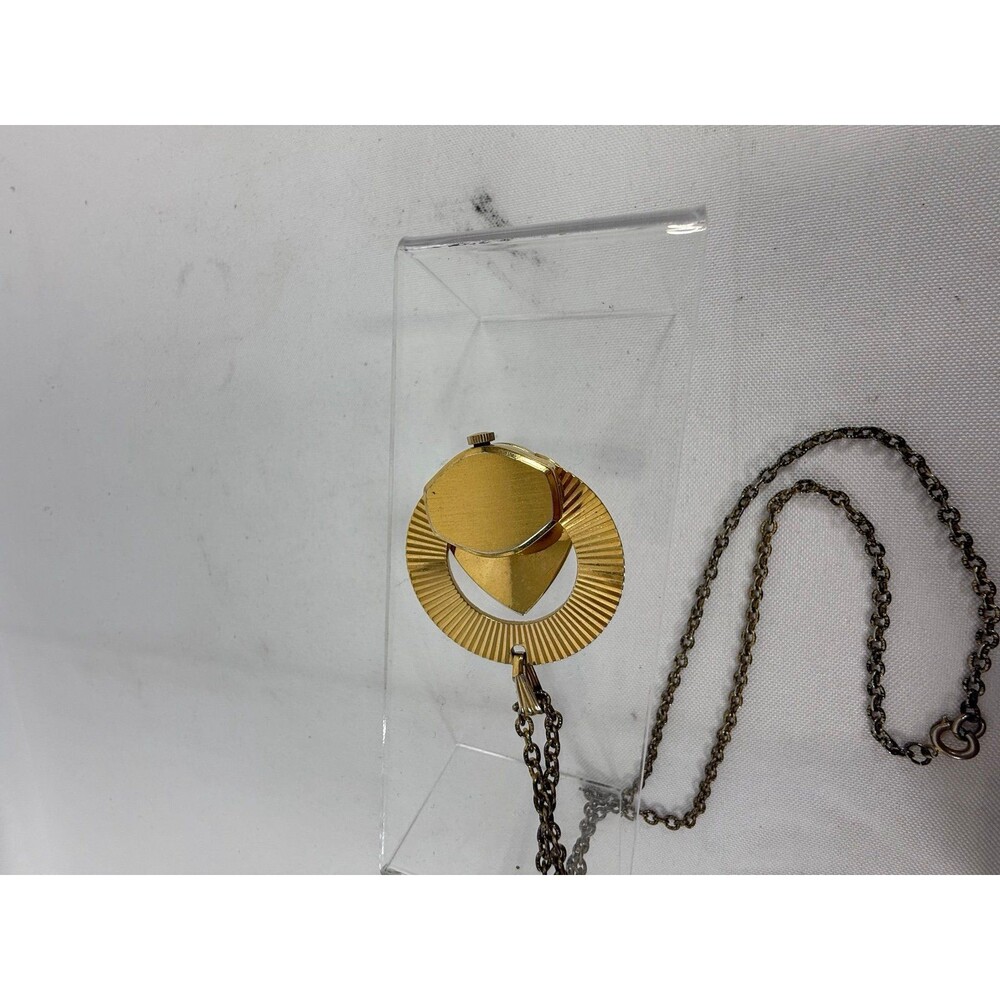 vintage Continental Antimagnetic pendant watch on a chain. Necklace Needs Batter - Picture 4 of 5
